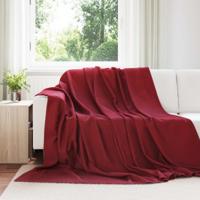 VidaXL Kleden 6 pcs bordeaux rood 270 x 240 cm fleece
