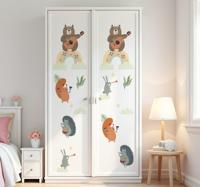 Dieren muziek groep meubel sticker