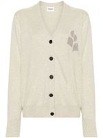 MARANT ÉTOILE cardigan Karin à logo en intarsia - Gris