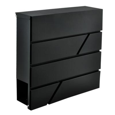 Malatec Brievenbus/Postbus - antraciet - metaal - 36 x 37 x 10 cm - A4 formaat