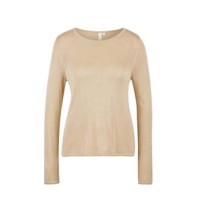Q/S designed by fijngebreide trui beige