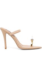 Natasha Zinko sandales Bunny en cuir 110 mm - Tons neutres