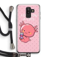 Love You A Lotl: Samsung Galaxy J8 (2018) Transparant Hoesje met koord