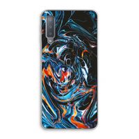Black Unicorn: Samsung Galaxy A7 (2018) Transparant Hoesje
