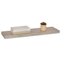 Zwevende wandplank Bassline - grijs eiken - 80 cm - hout - boekenplank - muurplank