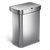 Simplehuman - Sensor Afvalemmer, Voice Control, 58 L, Zilver - Simpleh