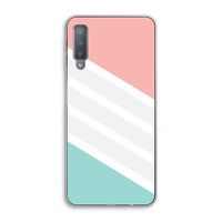 Strepen pastel: Samsung Galaxy A7 (2018) Transparant Hoesje