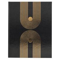 Gastenboek exacompta graphik 270x220 blanco zwart