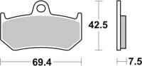 BREMBO Remblokken, voor de moto, Road Gesinterd Metaal 07GR35SP