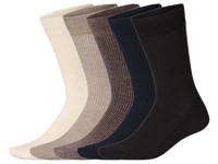 esmara 5 Paar sokken (crème/beige/bruin/navy/zwart, 43-46)