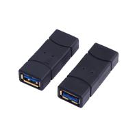 LogiLink USB 3.0-A F/F Zwart - thumbnail