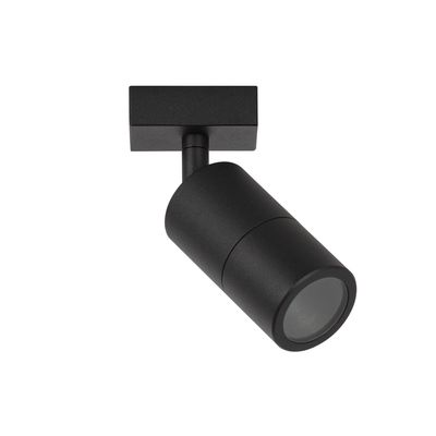 Richtbare wandspot Juno 1 zwart
