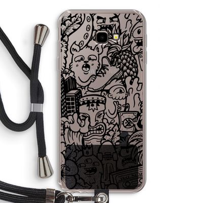 Vexx Black Mixtape: Samsung Galaxy J4 Plus Transparant Hoesje met koord