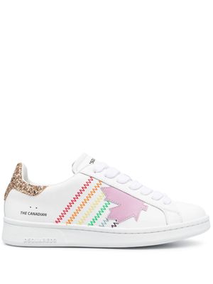 DSQUARED2 baskets Boxer à coutures contrastantes - Blanc