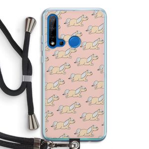 Ponys: Huawei P20 Lite (2019) Transparant Hoesje met koord
