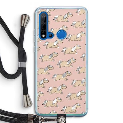 Ponys: Huawei P20 Lite (2019) Transparant Hoesje met koord