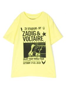 Zadig & Voltaire Kids t-shirt à logo imprimé - Jaune