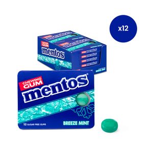 Mentos suikervrije kauwgom - Breeze mint - 12 blisters