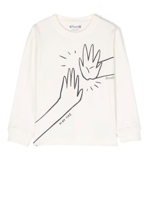 Bonpoint t-shirt en coton à col rond - Tons neutres