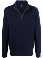 A.P.C. pull en maille nervurée - Bleu