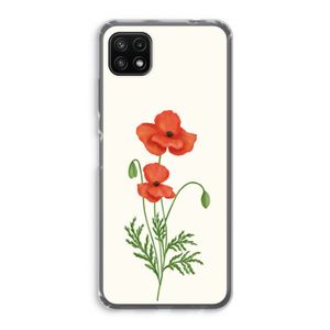 Red poppy: Samsung Galaxy A22 5G Transparant Hoesje