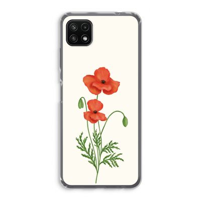 Red poppy: Samsung Galaxy A22 5G Transparant Hoesje