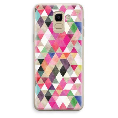 Gekleurde driehoekjes: Samsung Galaxy J6 (2018) Transparant Hoesje