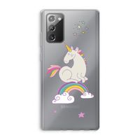 Regenboog eenhoorn: Samsung Galaxy Note 20 / Note 20 5G Transparant Hoesje Regenboog eenhoorn: Samsung Galaxy Note 20 / Note 20 5G Transparant Hoesje