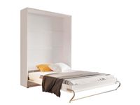 Opklapbed CONCEPTION 140x200 cm mat wit (verticaal) met matras