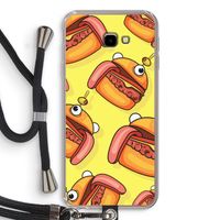 Hamburger: Samsung Galaxy J4 Plus Transparant Hoesje met koord