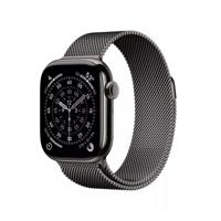 Apple Watch Series 11 GPS + Cellular 42mm Slate Titanium Case met Slate Milanese Loop Smartwatch Grijs