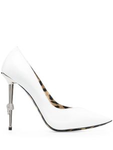 Philipp Plein escarpins Decollete 120 mm à fini verni - Blanc