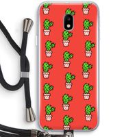 Mini cactus: Samsung Galaxy J3 (2017) Transparant Hoesje met koord