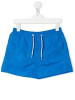 MC2 Saint Barth Kids short de bain à patch logo au dos - Bleu