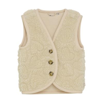 Daily7 winter gilet meisjes - zand - teddy