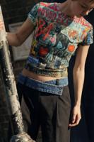 Bedrukte T-shirt katten - RED - S