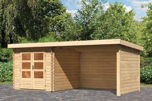 Woodfeeling | Tuinhuis Bastrup 4 met Overkapping 3,0, Zij- en Achterwand