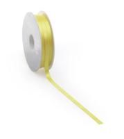 Satijnlint PREMIUM Double face 6mm x 50 meter yellow