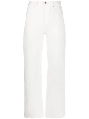 Jil Sander pantalon en coton à coupe droite - Blanc