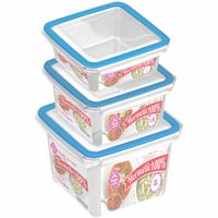 Diepvries/koelkast voedsel bewaarbakjes set van 6x stuks diverse formaten