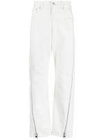 Alexander McQueen jean à détails de zips - Blanc