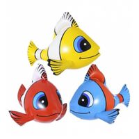 Pakket van 3x stuks tropische vissen opblaasbaar 60 cm - Opblaasfiguren - thumbnail