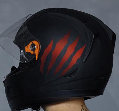 Monocolor krassen ontwerp motor sticker