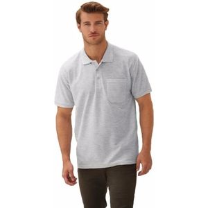 Grijs poloshirt korte mouw voor heren 2XL (56)  -