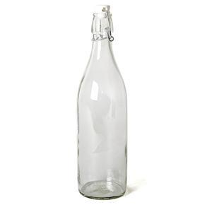 Gerimport Beugelfles - 6 stuks - weckfles met beugeldop - 1 liter - glas