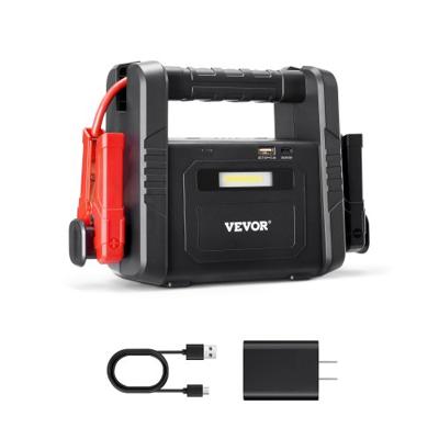 VEVOR Jump Starter Power Bank, 4000 A piek, auto-jumpstarter, accubooster, startkabels, LED, lithium jumpstartbox voor alle benzinemotoren/tot 10 l dieselmotoren