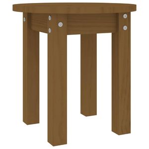 vidaXL Salontafel Ø 35x35 cm massief grenenhout honingbruin