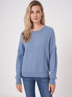 Fijn gebreide kabeltrui van biologisch cashmere