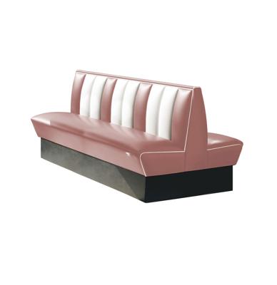 Classic Retro Diner Bank Bel Air HW180 DB Roze Classic Retro Diner Bank Bel Air HW180 DB Roze