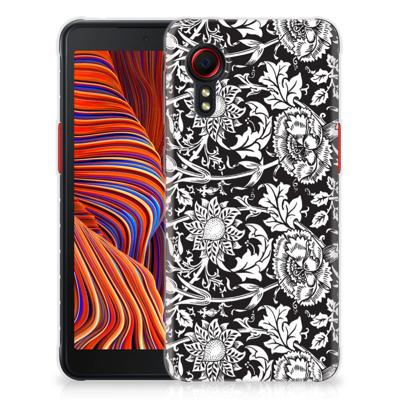 Samsung Galaxy Xcover 5 | TPU Case | Black Flowers Samsung Galaxy Xcover 5 | TPU Case | Black Flowers